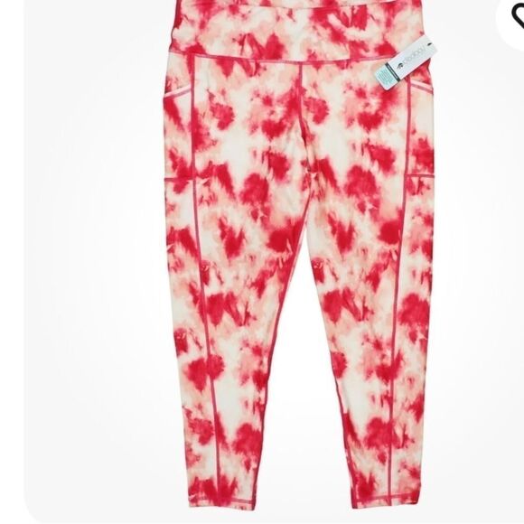 Ideology Womens Activewear Leggings Size Medium Pink 7/8 Length High Rise New - Picture 2 of 7